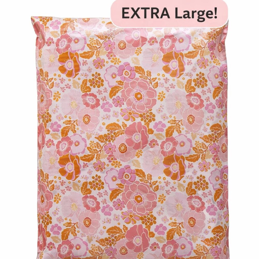 15ct Extra Large 19 x 24 Floral Poly Mailers